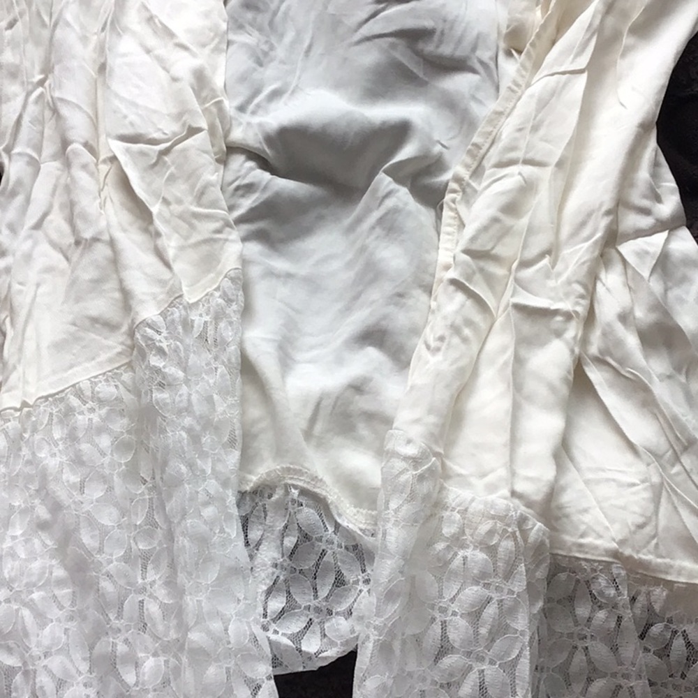 NEW! Viscose Duster White Lace Kimono - Picture 5 of 10